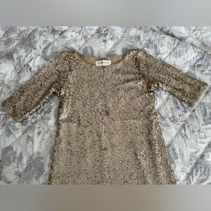 Gold sequin dress from Abercrombie and Fitch